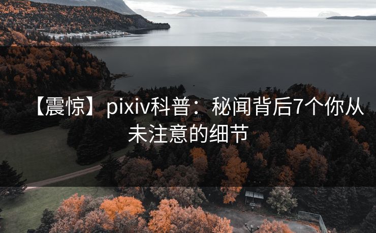 【震惊】pixiv科普：秘闻背后7个你从未注意的细节